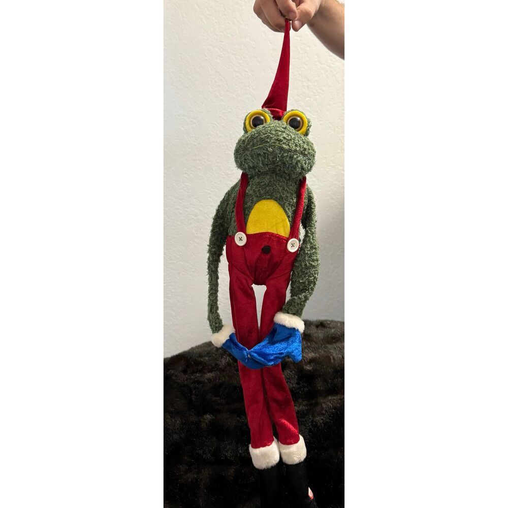Jingle feet Christmas Frog sings 25" holiday‎ long tall